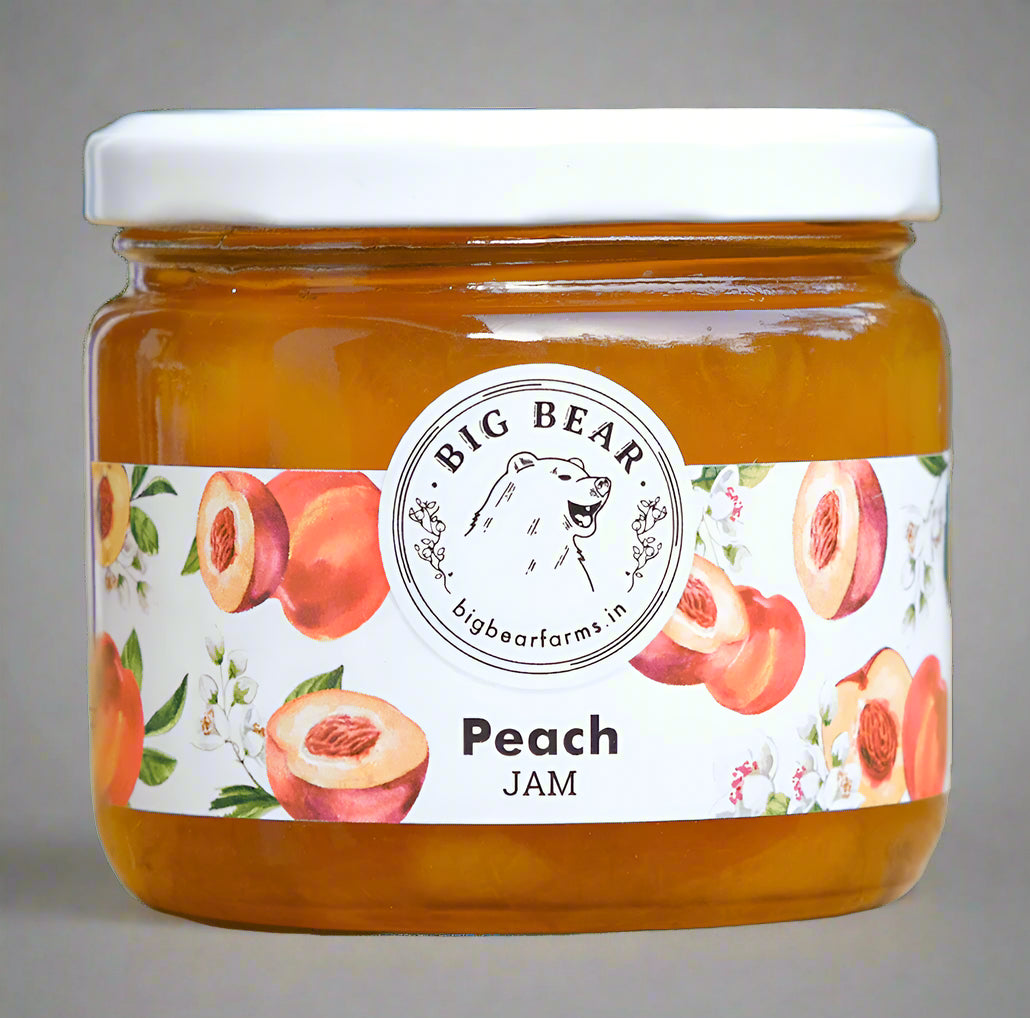 Big Bear Farms Postcard Gift Box With Cherry Preserve, Apricot Jam, Peach Jam 120g