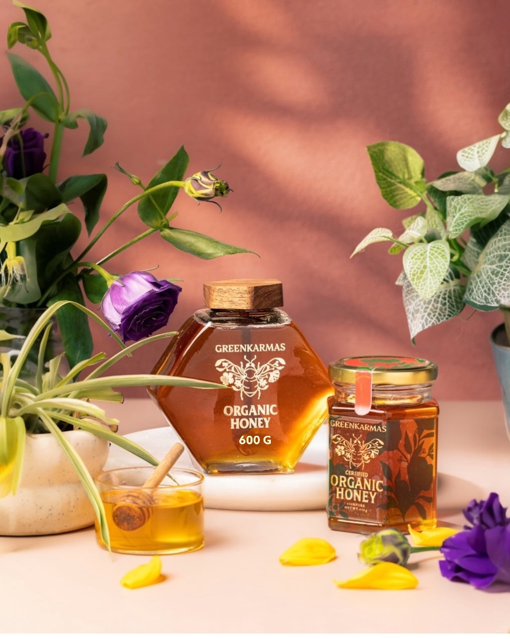 Greenkarmas Artisanal Organic Honey in Honeycomb Box