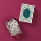 Purple Bird 'Anaar Baagh' Twill Silk Pocket Square - Firoza