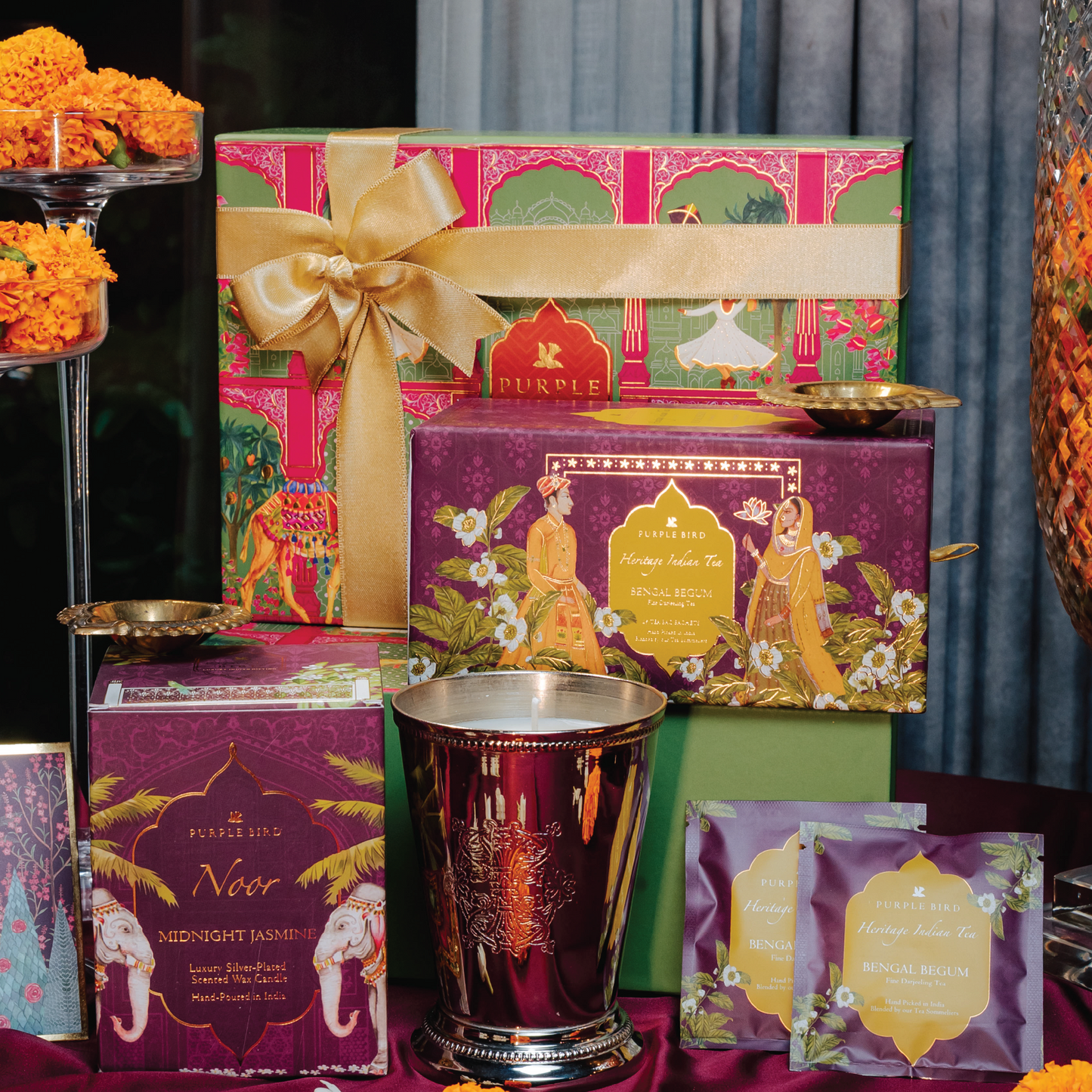 Purple Bird Raj Luxury Gift Box
