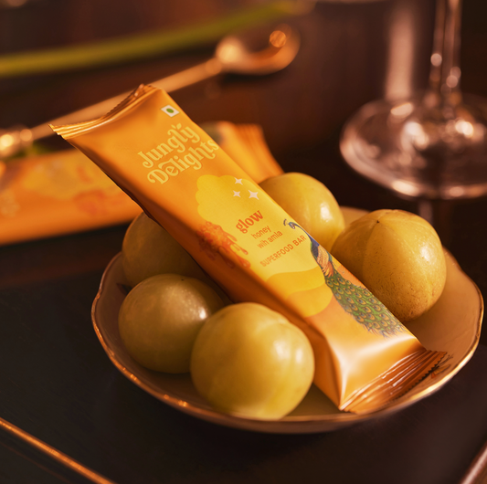 Jungly Delights Glow Superfood Bar with Honey & Amla (5 Bars)