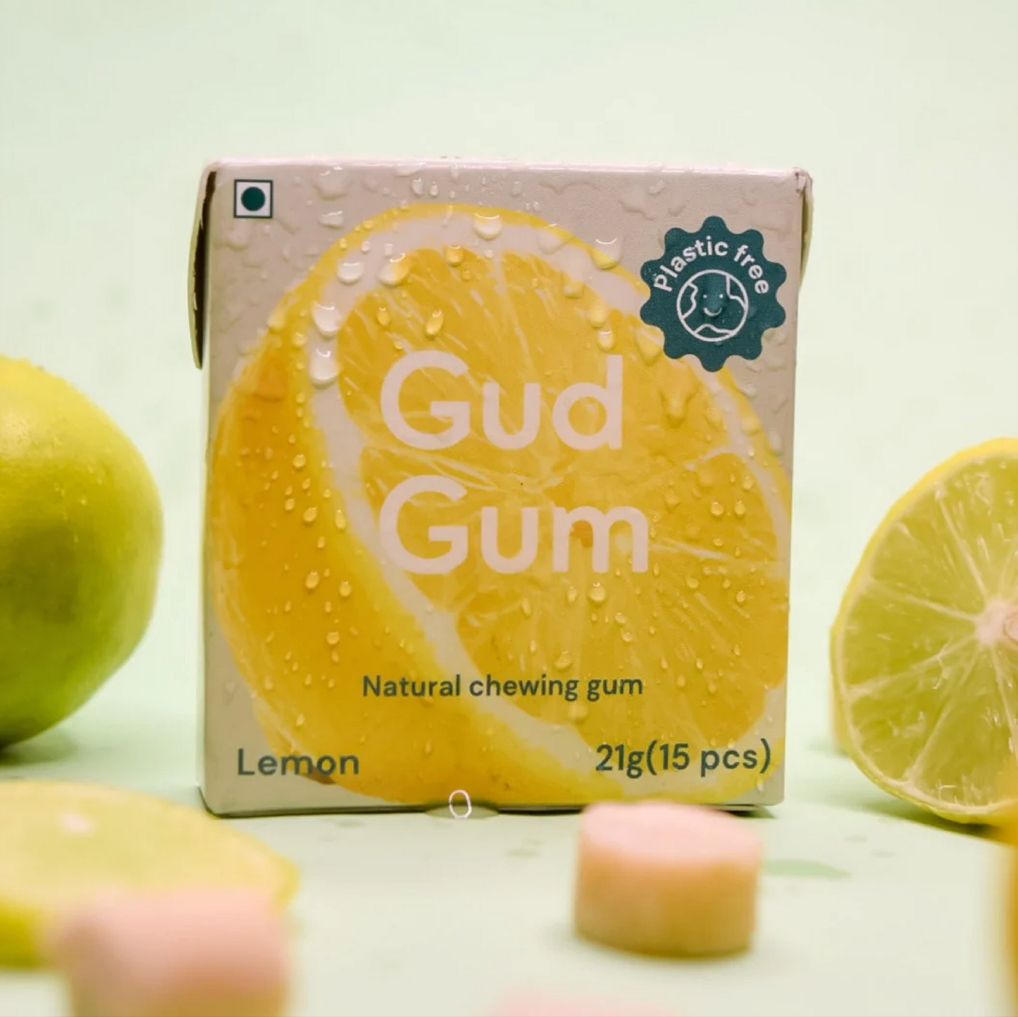 Gud Gum Lemon Chewing Gum (Pack of 5)
