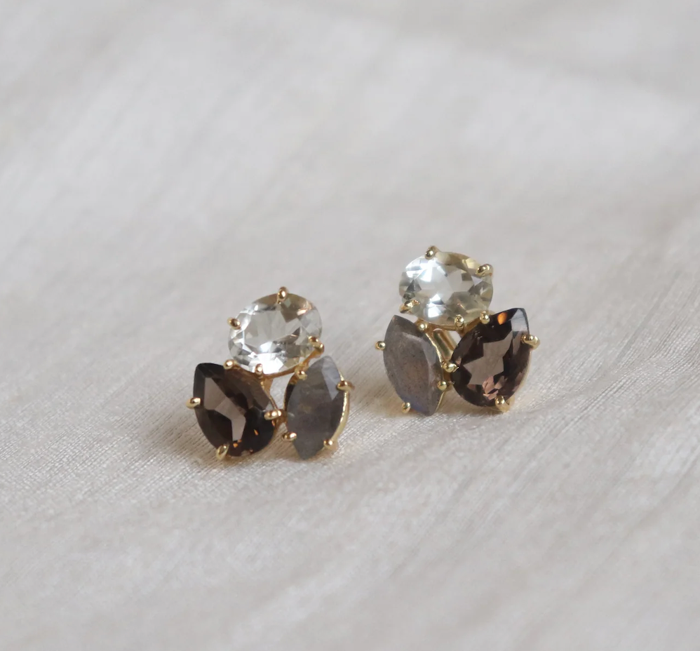 Manan Ruri Studs - Smoke