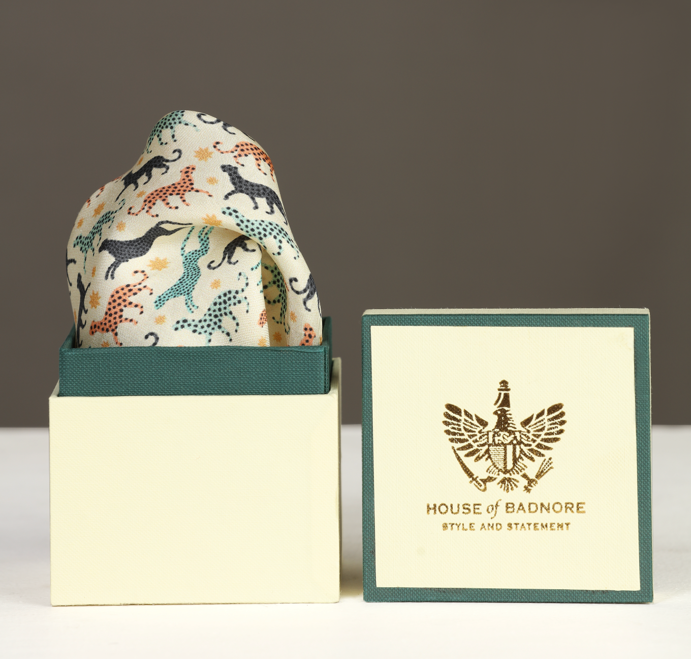 House of Badnore Cheetah Pocket Square