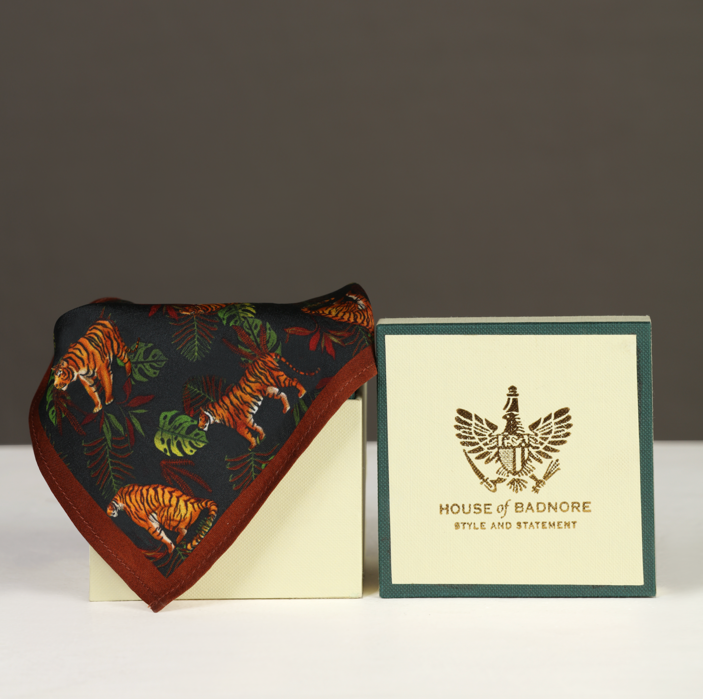 House of Badnore Eye of the Tiger Pocket Square