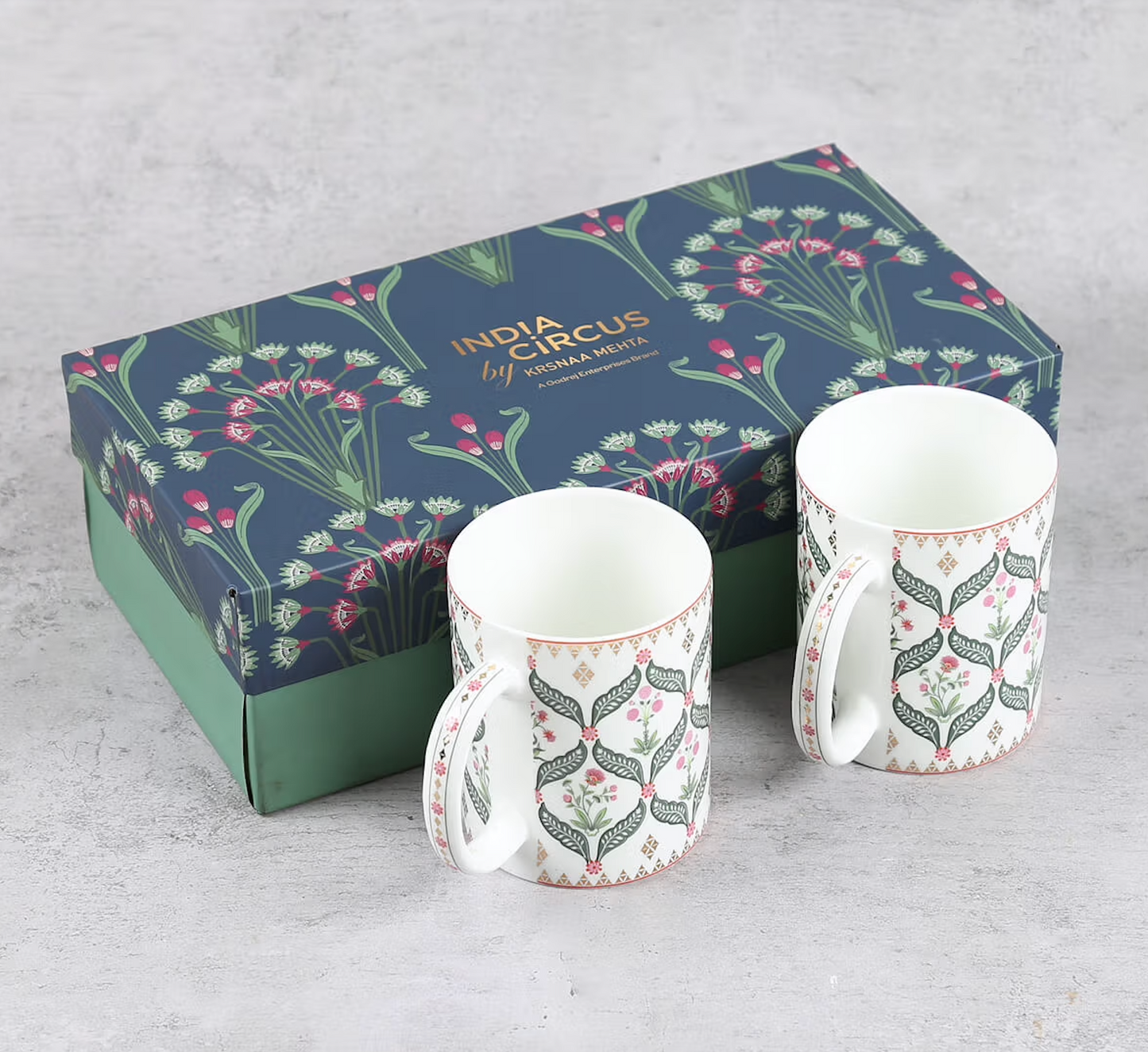 India Circus Blooming Dahlia Mug (Set of 2)
