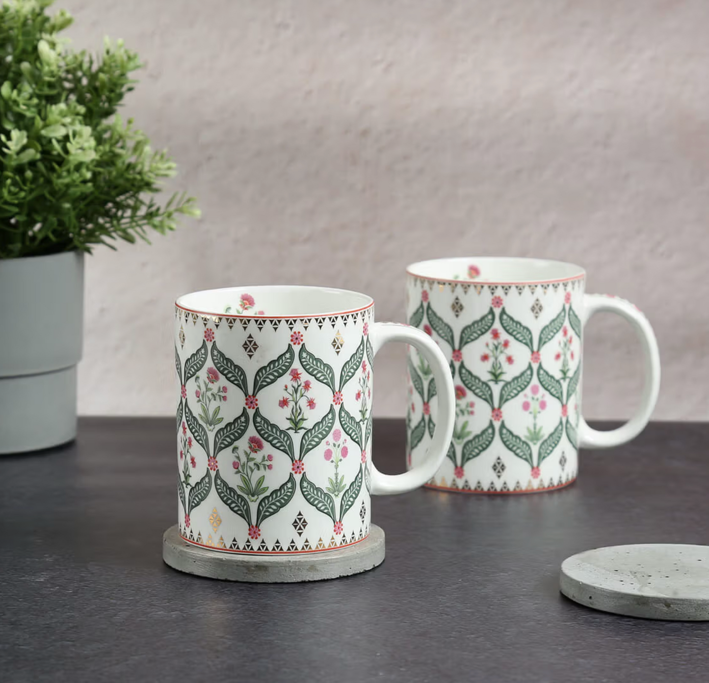 India Circus Blooming Dahlia Mug (Set of 2)