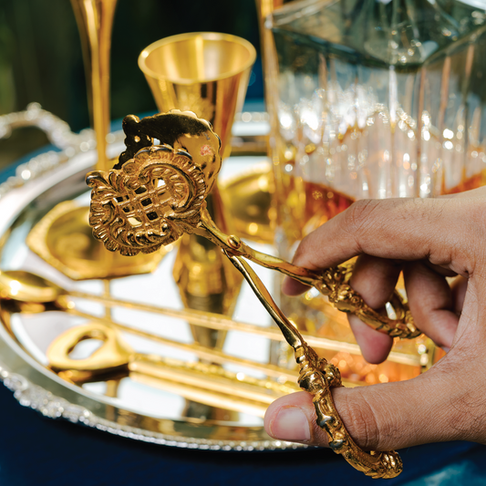 Purple Bird 'Utsav' Gold Plated Mini Tongs