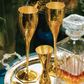 Purple Bird 'Utsav' Gold Plated Champagne Flutes (Two Glasses)