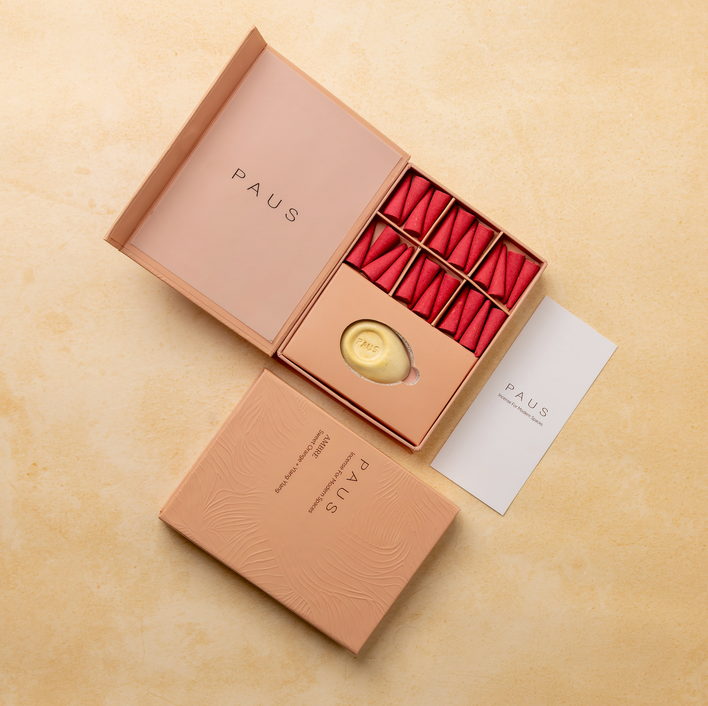 Paus Ritual Ambre Sweet Orange + Ylang Ylang Incense Cones