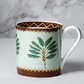India Circus Grandeur Greens Mugs (Set of 6)