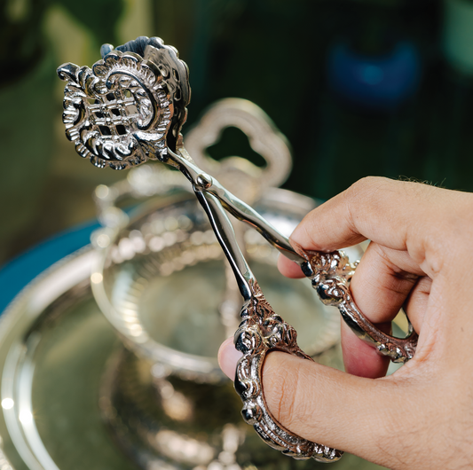 Purple Bird 'Utsav' Silver Plated Mini Tongs
