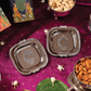 Purple Bird Mini 'Shobha' Silver Plated Coaster Tray/Jewelry Holder
