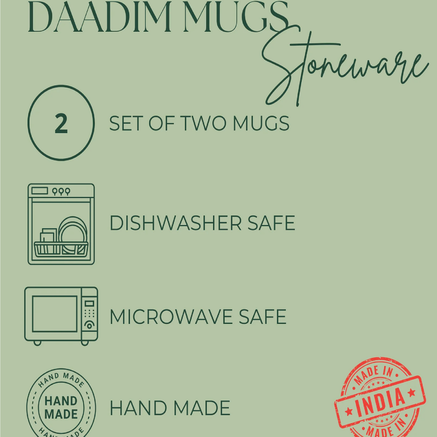 Sukoon Dadim Mugs (Set of 2)