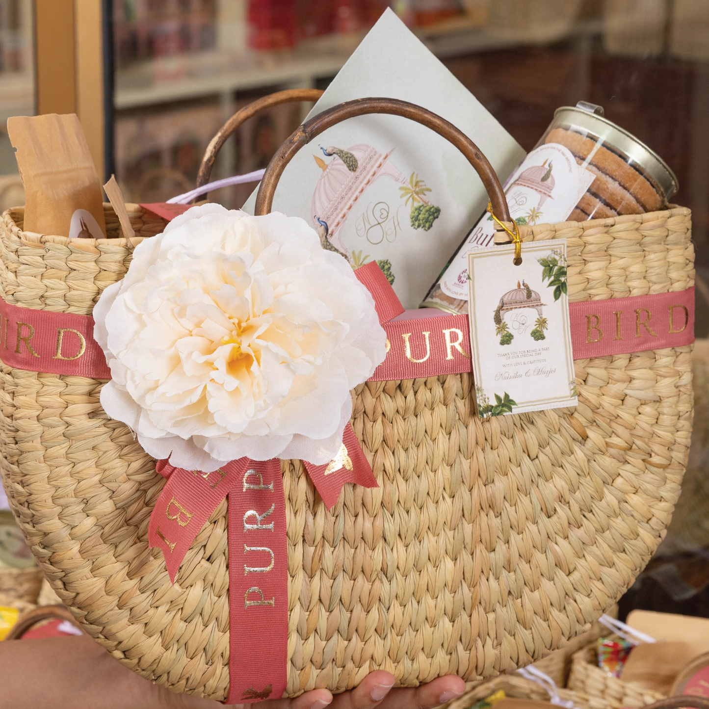 Purple Bird 'Tokri Treasure' Luxury Gift Basket