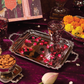 Purple Bird Medium 'Seva' Silver Plated Rectangular Tray