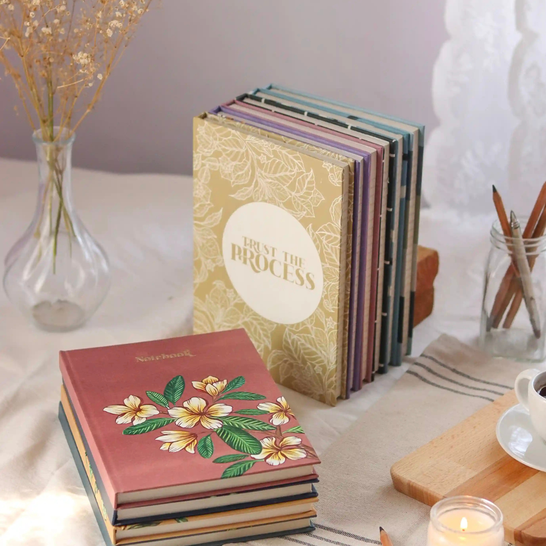 Roohani Rang  Ruled Journal (Plumeria Beige)