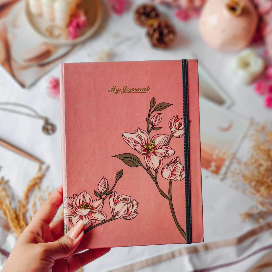 Roohani Rang  Ruled Journal (Magnolia Pink)