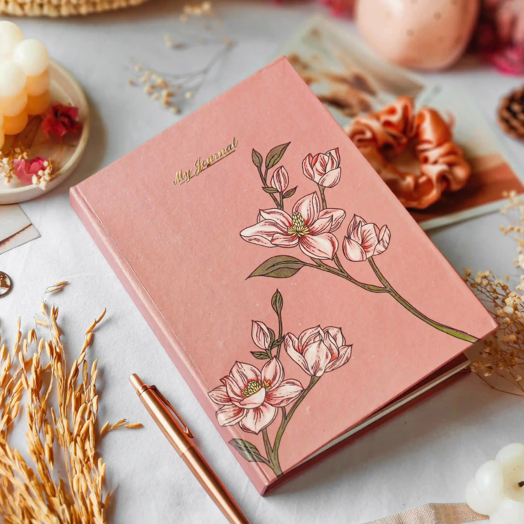 Roohani Rang  Ruled Journal (Magnolia Pink)