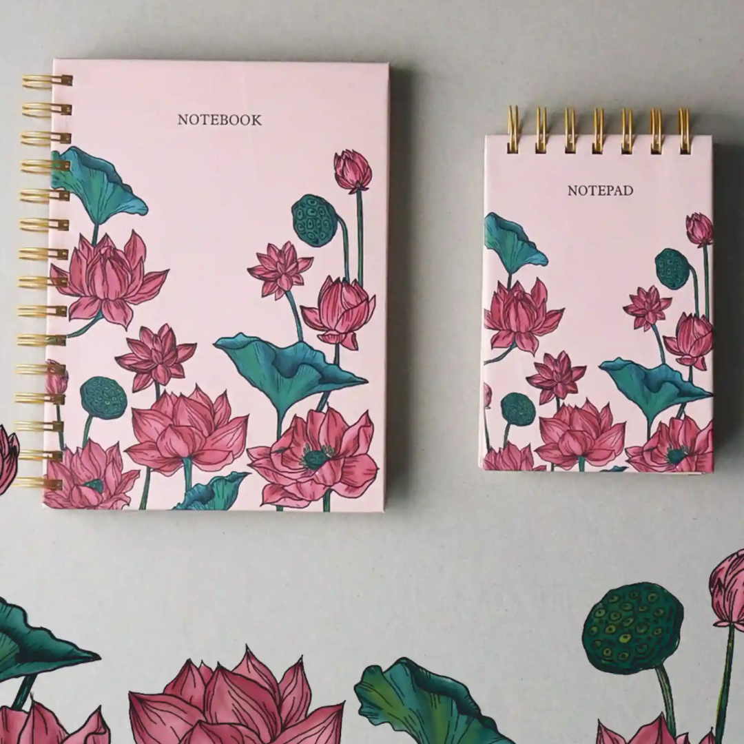 Coloredge Notebook India Roohani Rang Kamal Peach (Notebook & Notepad Set) – Purple Bird ...
