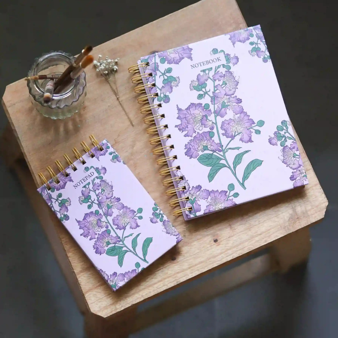 Coloredge Notebook India Roohani Rang Jarul Lavender (Notebook & Notepad Set) – Purple Bird ...