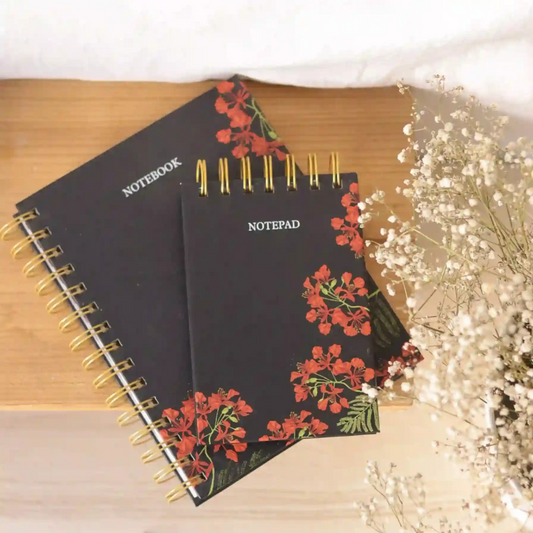 Roohani Rang Gulmohar Black (Notebook & Notepad Set)