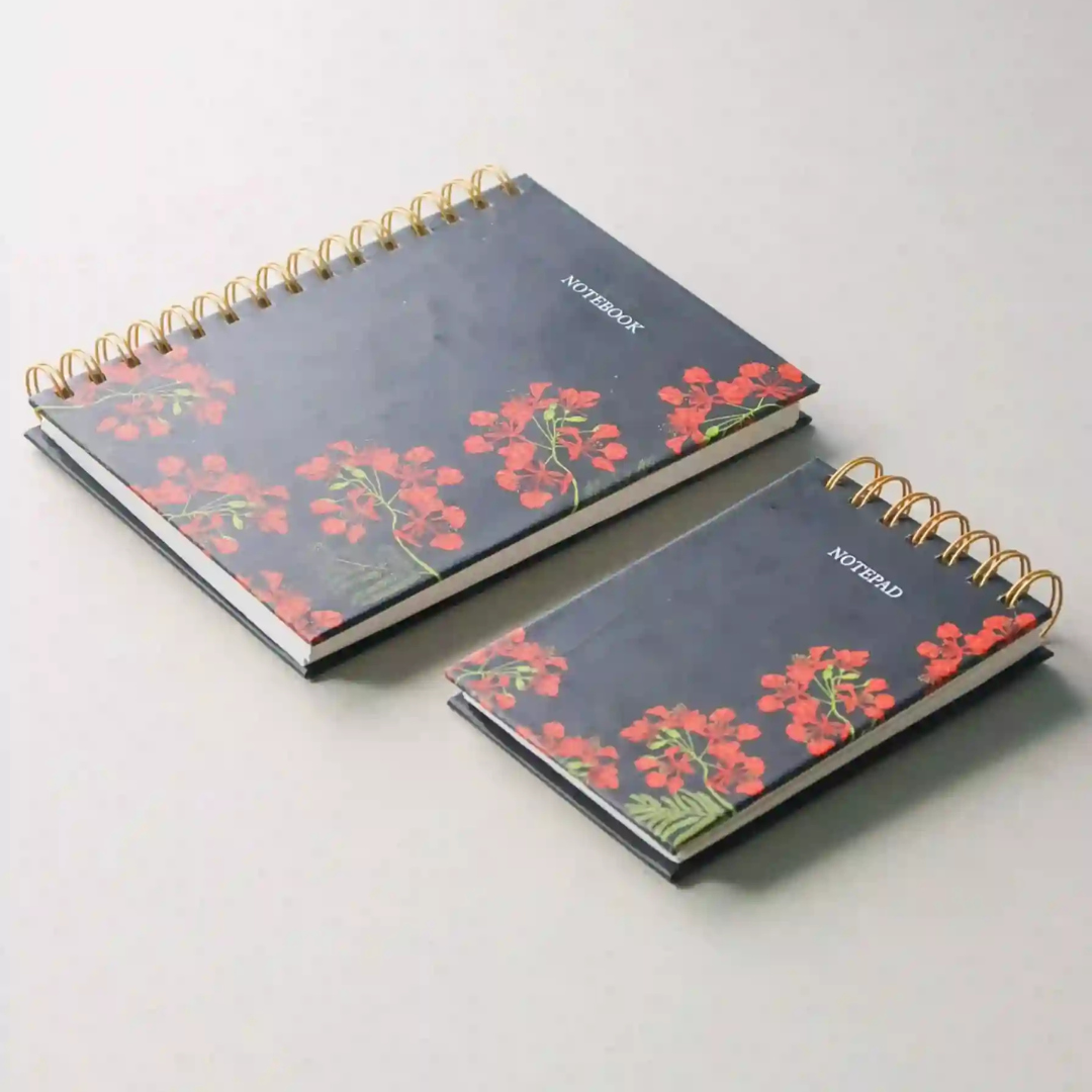 Roohani Rang Gulmohar Black (Notebook & Notepad Set)