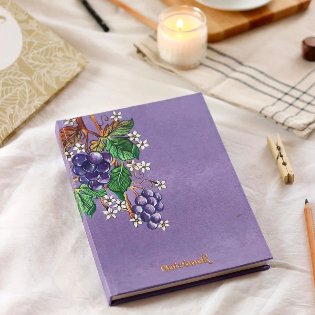 Roohani Rang Ruled Journal - Grapes Lavender