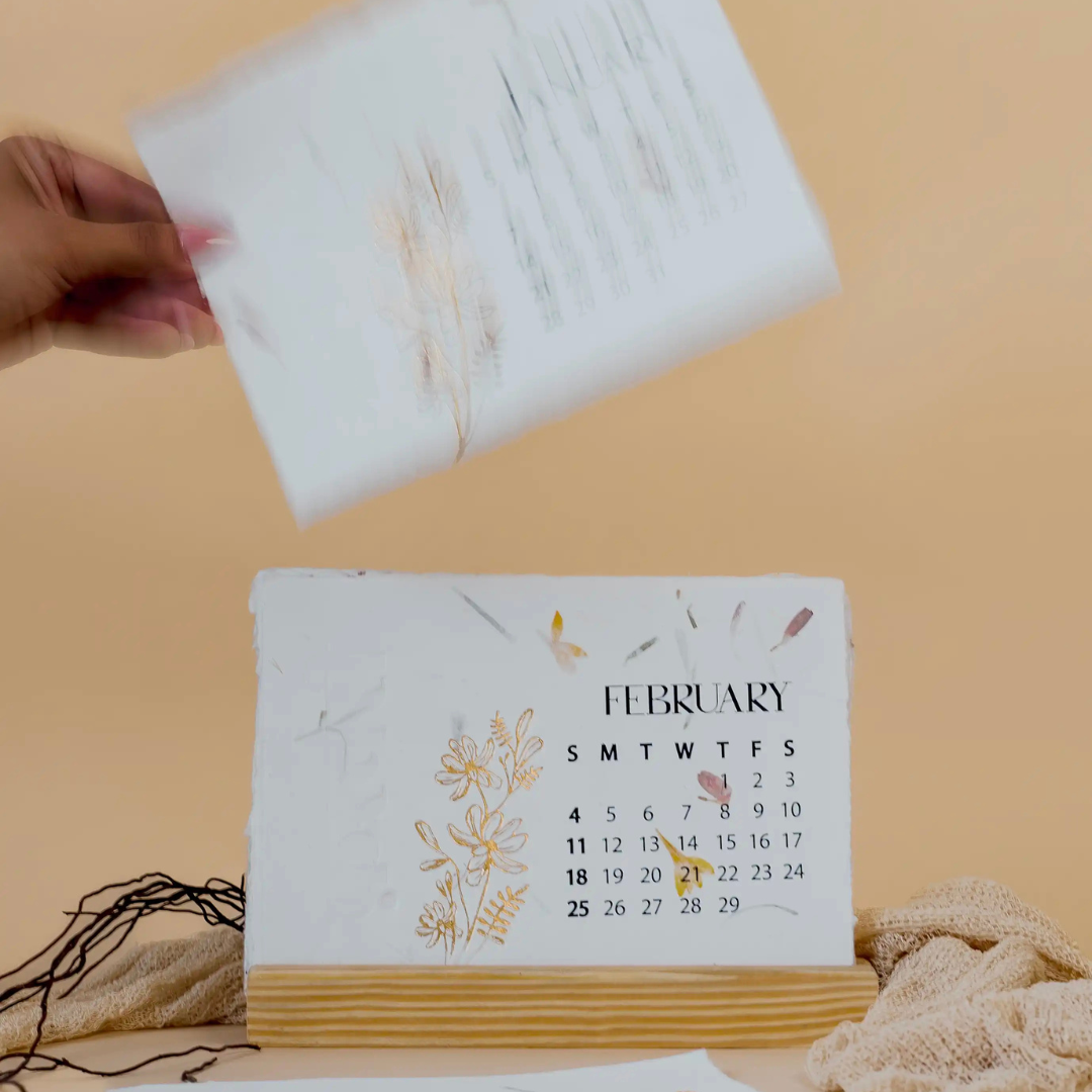 Roohani Rang 2025 Petals Desk Calendar