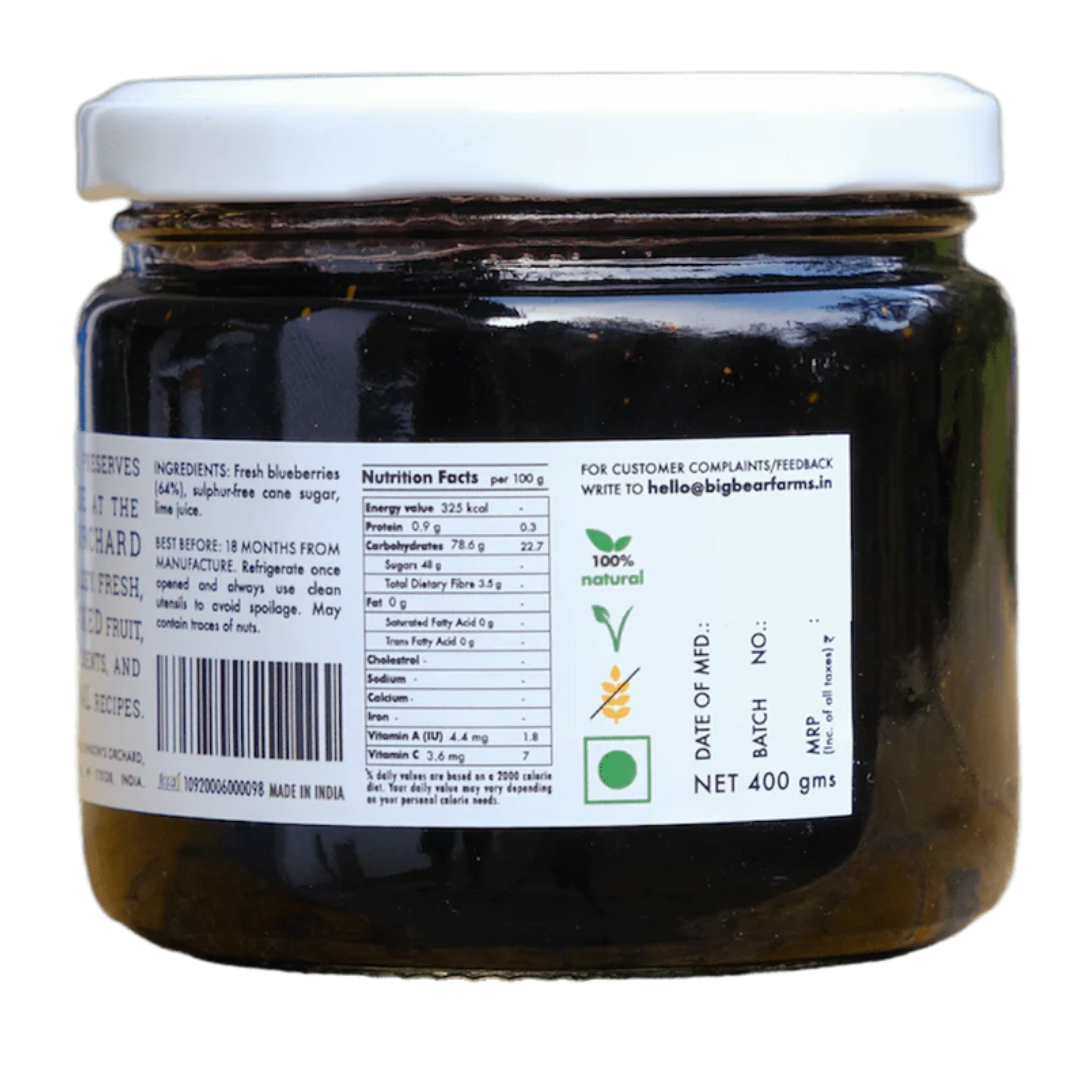 Big Bear Farms Blueberry Preserve (400g)