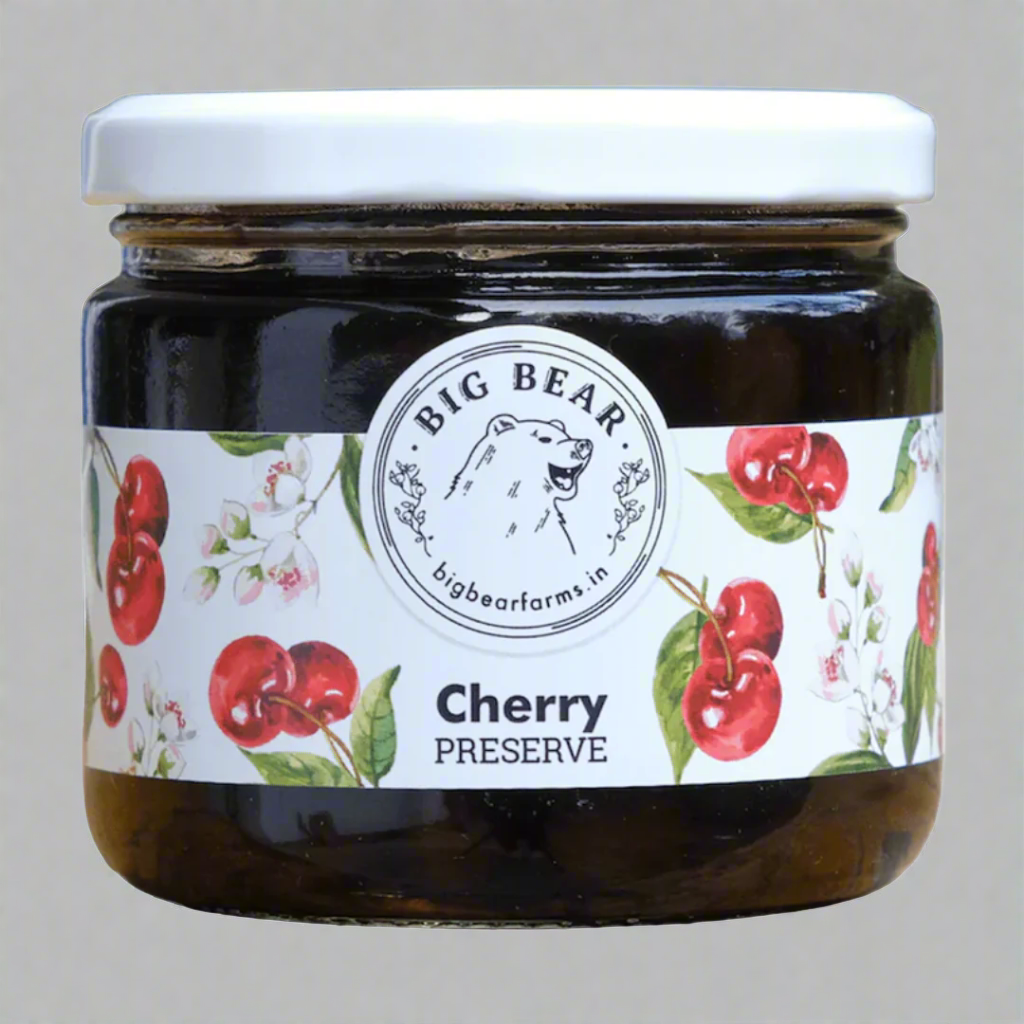 Big Bear Farms Postcard Gift Box With Cherry Preserve, Apricot Jam, Peach Jam 120g