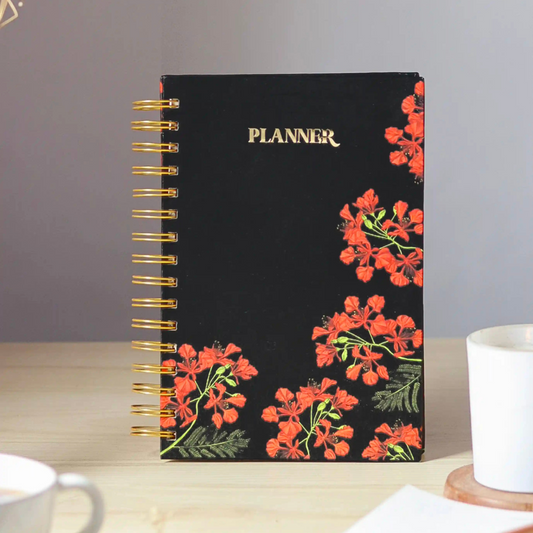 Roohani Rang Gulmohar Black Daily Planner