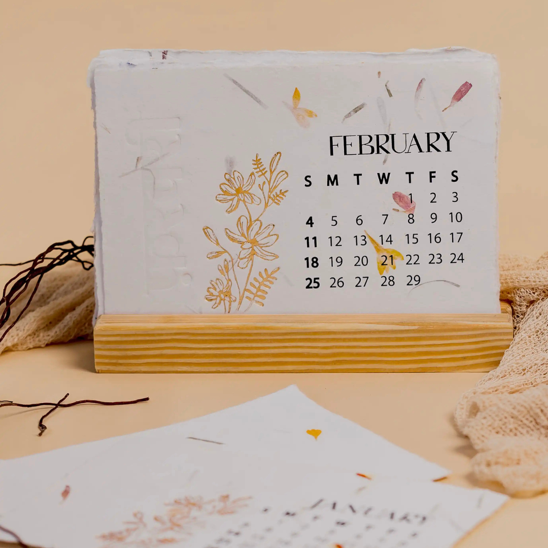 Roohani Rang 2025 Petals Desk Calendar