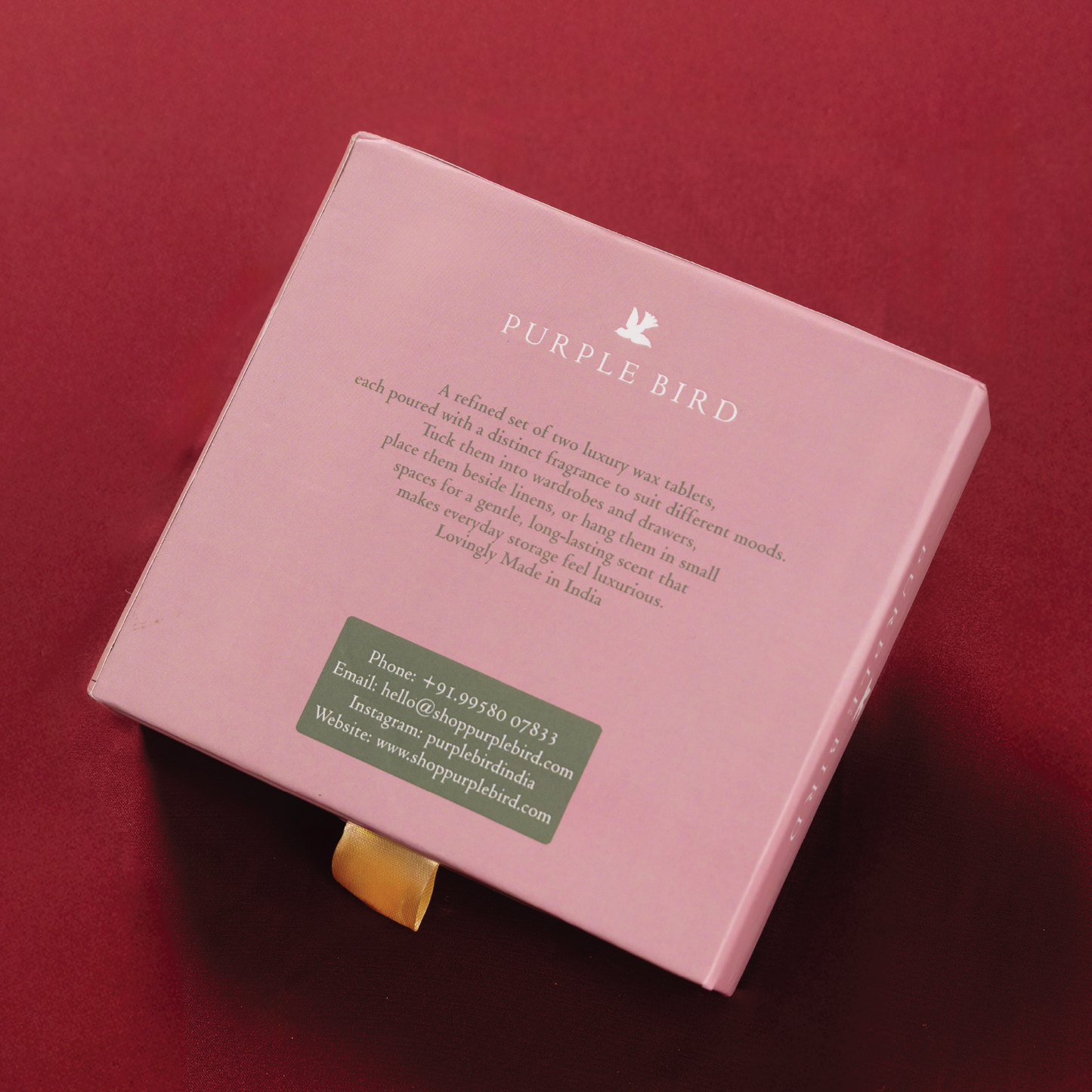 Purple Bird Pushpavatika Luxury Wax Tablet - Lemongrass (Set of Two)