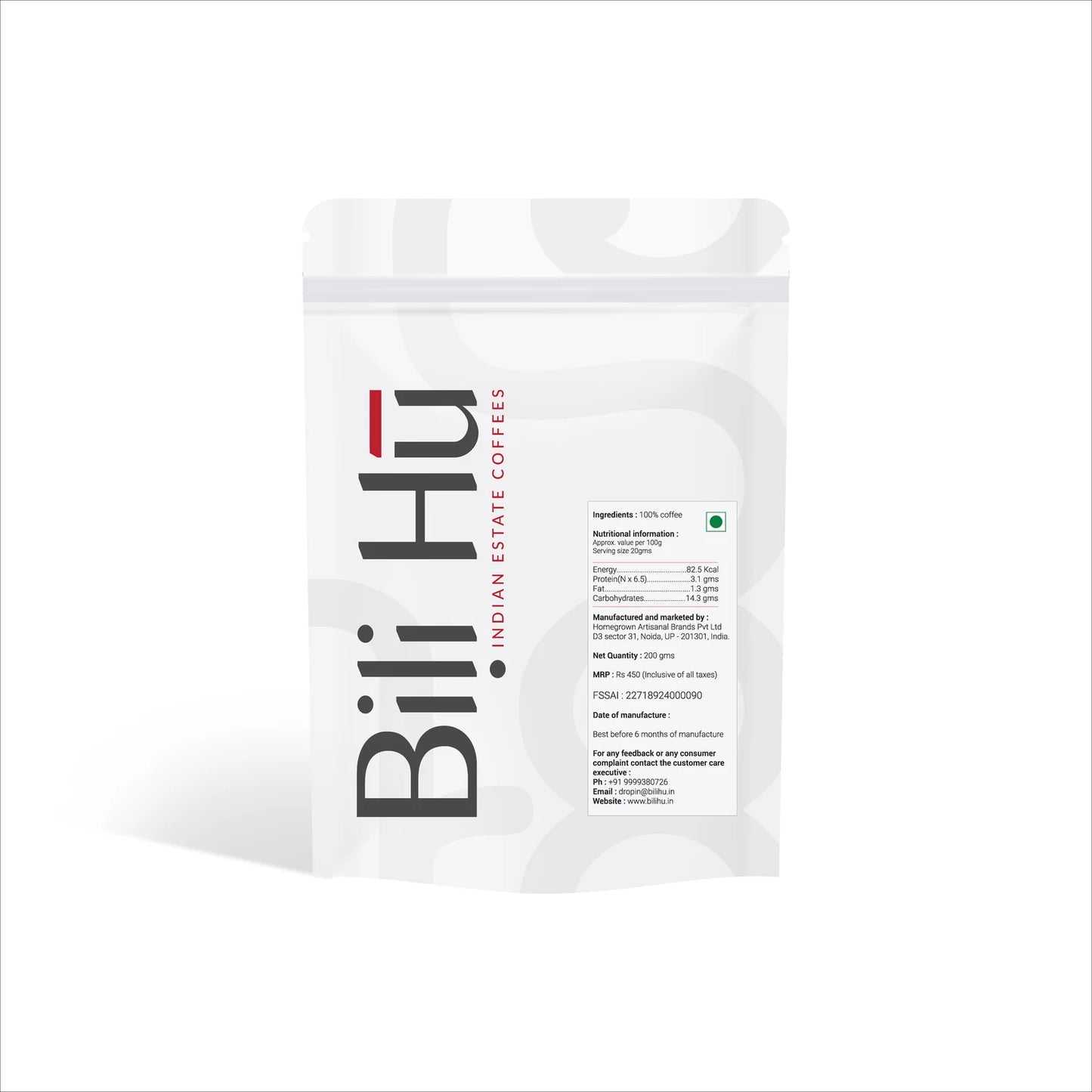 Bili Hu Natural Arabica Balur Estate (200g)