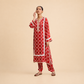 Alpona Kurta and Pant Set - Laal