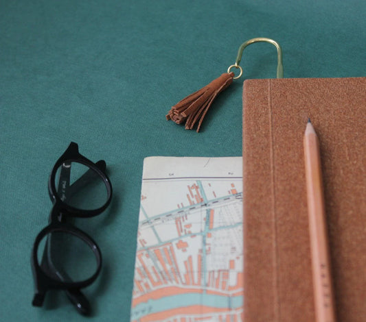 Nappa Dori Tan Leather Bookmark