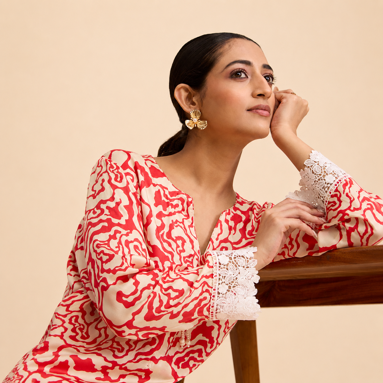 Krishnchura Kurta and Pant Set
