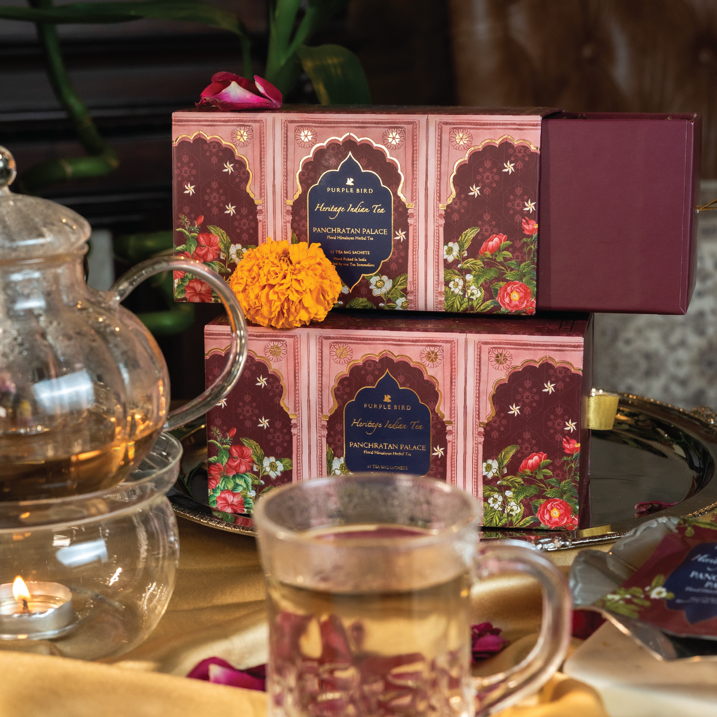 Purple Bird 'Panchratan Palace' Premium Botanical Tea (25 Tea Bags)