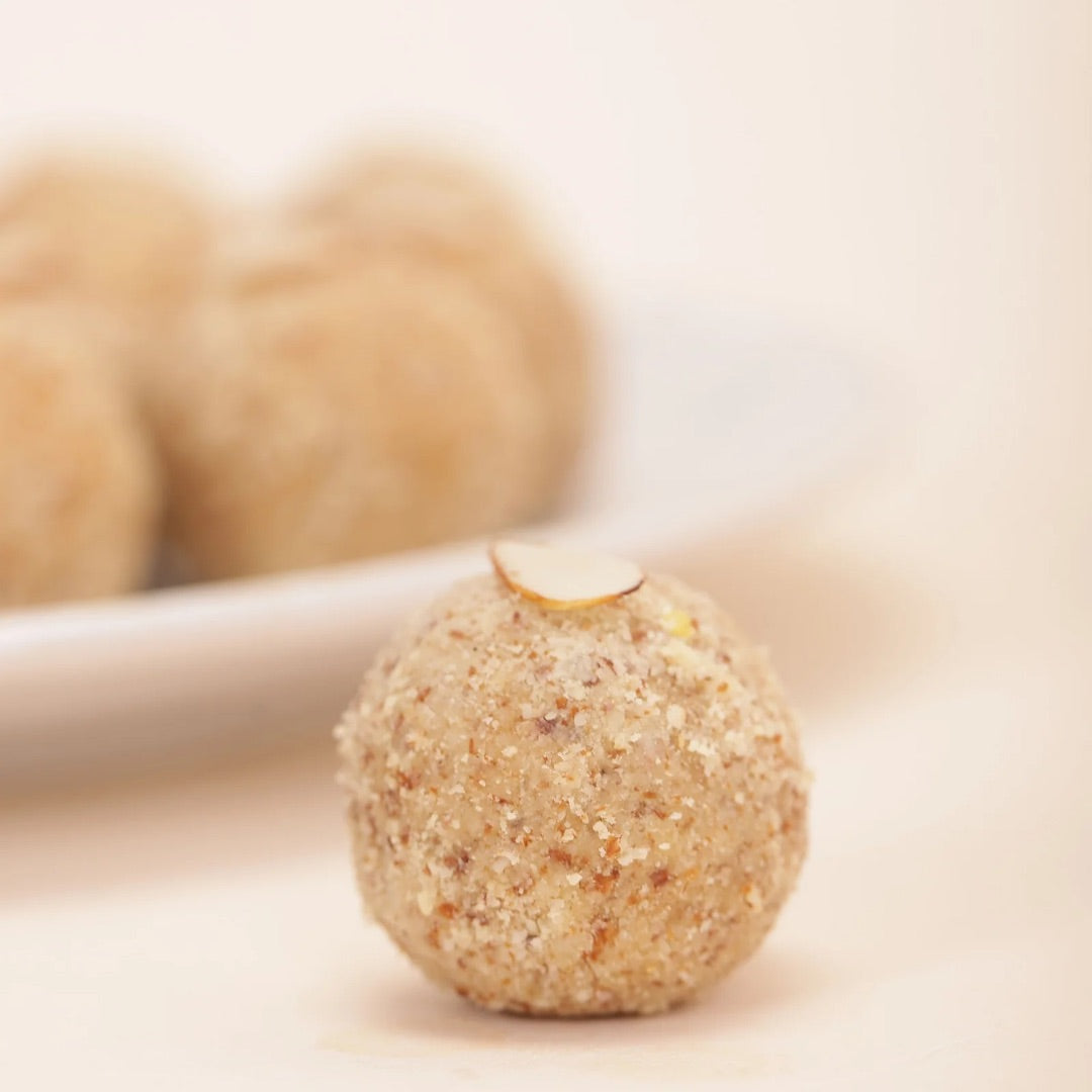 Khoya Peanut Butter Almond Ladoo