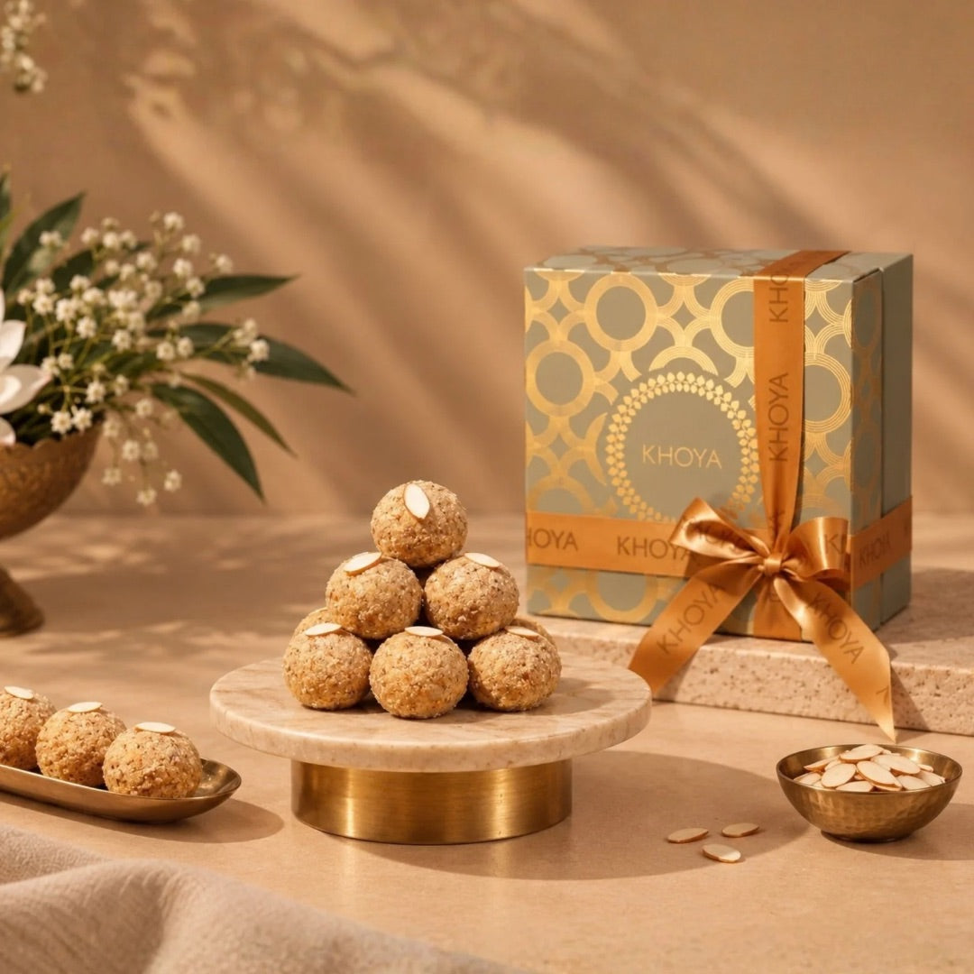 Khoya Peanut Butter Almond Ladoo