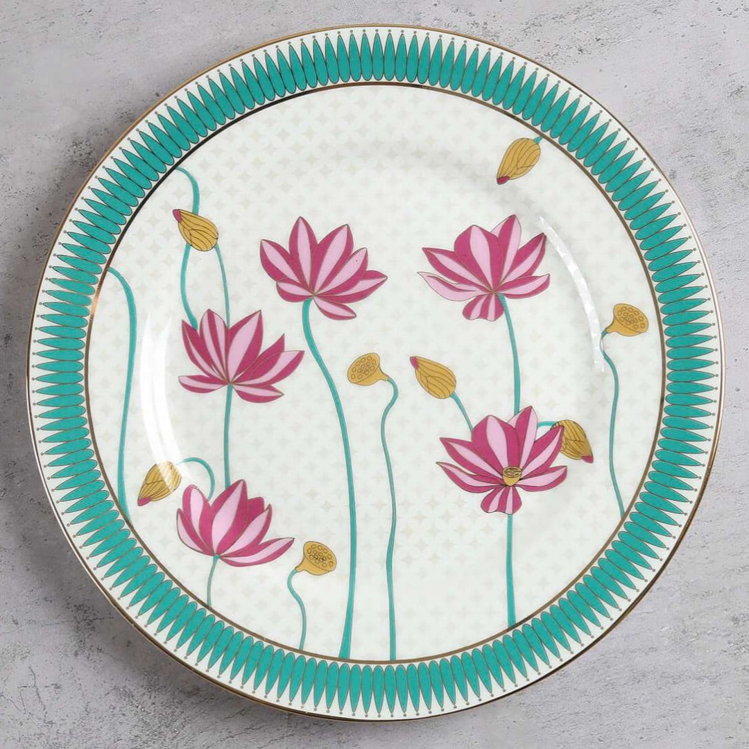 India Circus Emerald Blossom Dinner Plate Set of 2