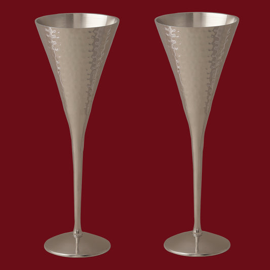 Purple Bird 'Jashn' Silver Plated Cocktail Glasses (Two Glasses)