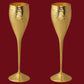 Purple Bird 'Jashn' Gold Plated Champagne Flutes (Two Glasses)