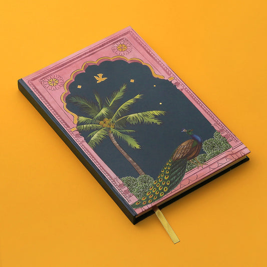 Purple Bird 'Mor Mahiya' Hardbound Notebook